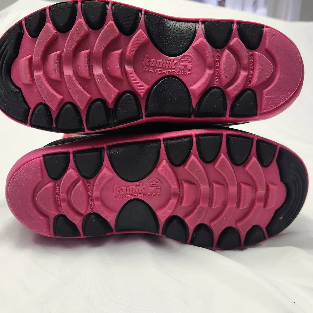 Kamik Stormin 2 Pentaswirl Waterproof‎ Insulated Snow Boots Size 4 Pink Floral